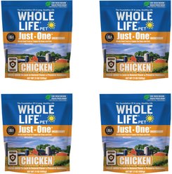 Whole Life Just One Chicken Value Pack Freeze-Dried Dog & Cat Treats, 21-oz bag, case of 4