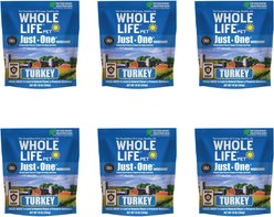 Whole Life Just One Turkey Value Pack Freeze-Dried Dog & Cat Treats, 10-oz bag, case of 6