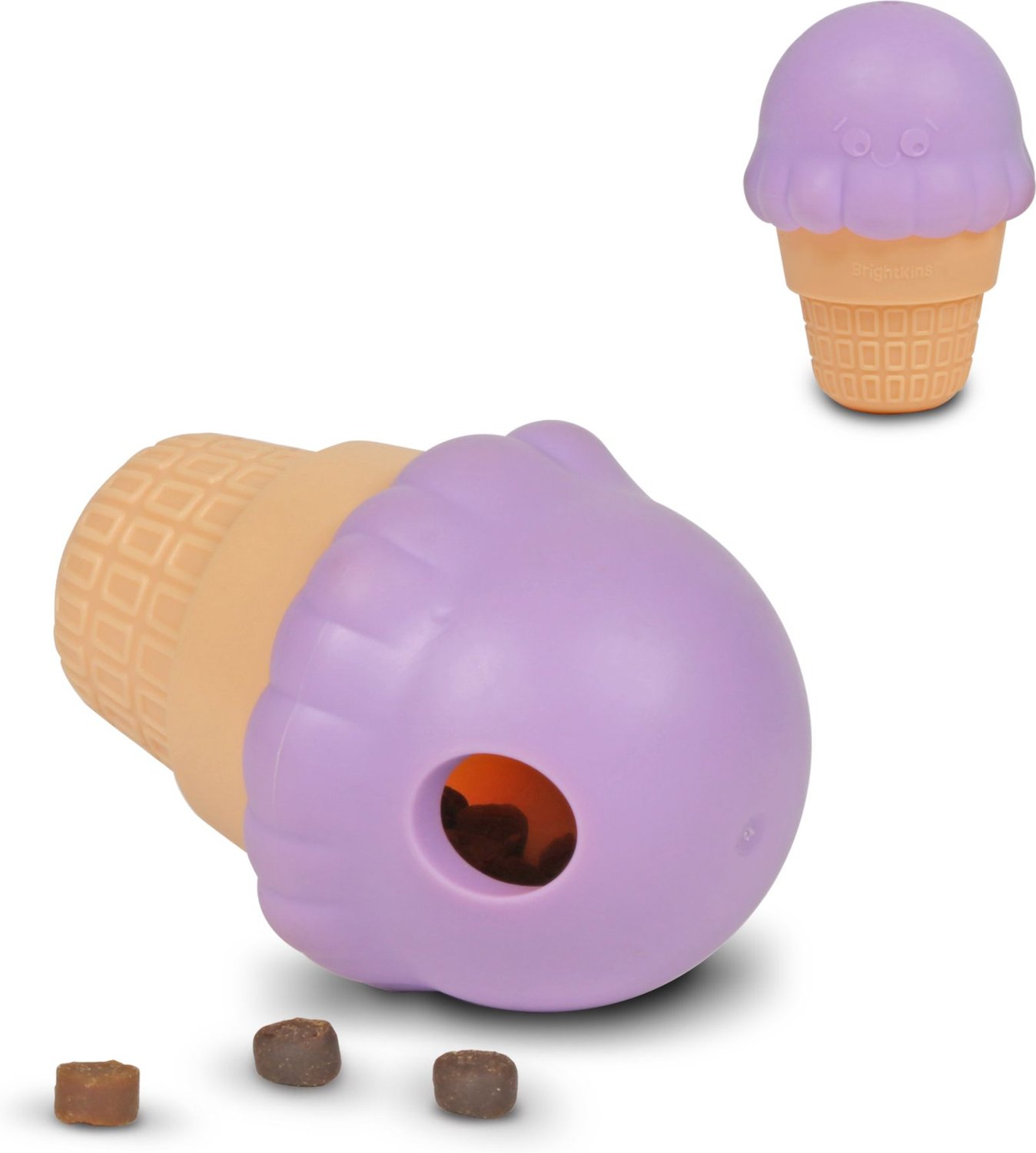 SP Ice Cream Cone Durable Rubber Chew Toy and Treat Dispenser, Size: Medium, Blue