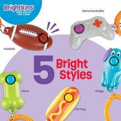 Brightkins Smarty Pooch! Training Clicker Football Dog Toy slide 2 of 7