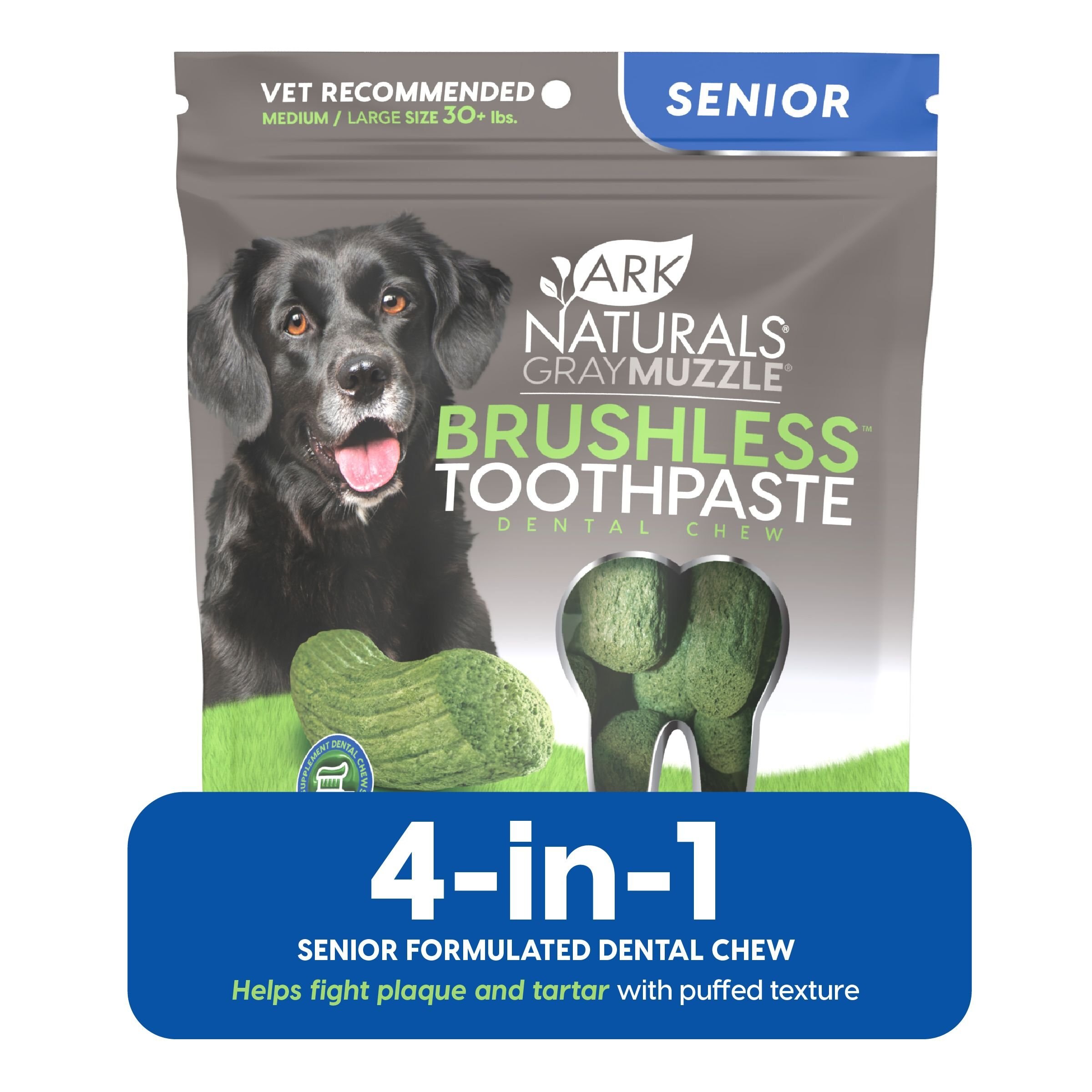 ARK NATURALS Brushless Toothpaste Gray Muzzle Large Senior Dental Dog
