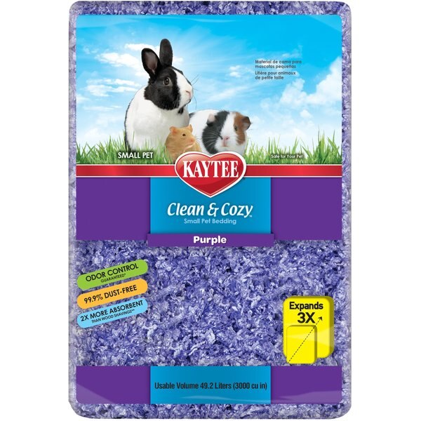 KAYTEE Clean & Cozy Purple Small Pet Bedding, 49.2L bag