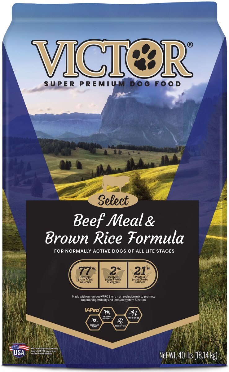 VICTOR Select Beef Meal & Brown Rice Dry Dog Food, 40lb bag