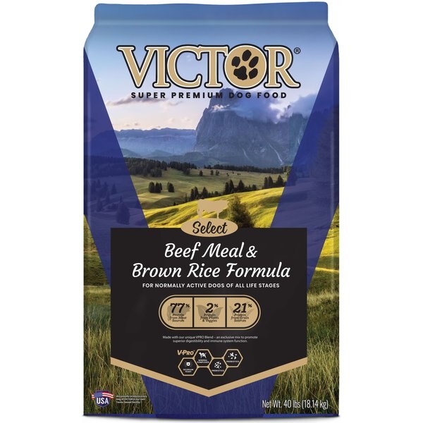 VICTOR Select Beef Meal & Brown Rice Dry Dog Food, 40lb bag
