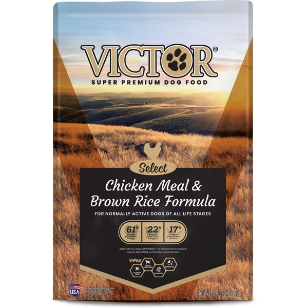 VICTOR Select Beef Meal & Brown Rice Dry Dog Food, 5lb bag
