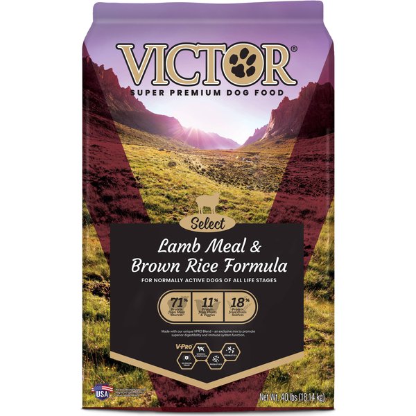 VICTOR Select Beef Meal & Brown Rice Dry Dog Food, 40-lb bag, bundle of ...