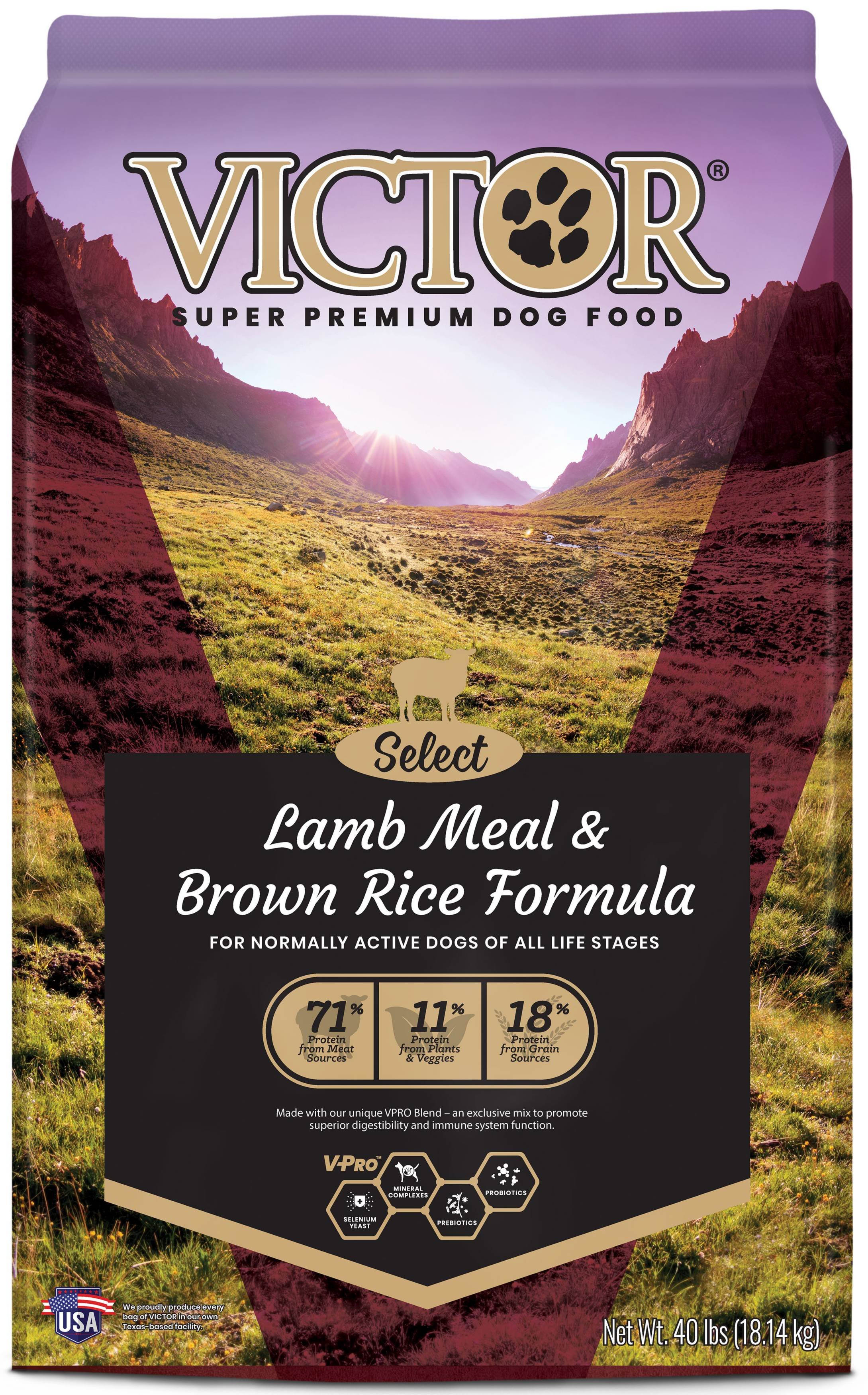 VICTOR Select Lamb Meal & Brown Rice Dry Dog Food Customer Questions