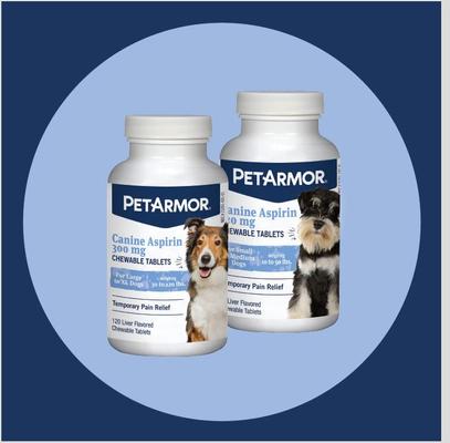 Show full view: PetArmor Aspirin Pain Reliever for Small & Medium Dogs, 75-count bottle slide 7 of 8