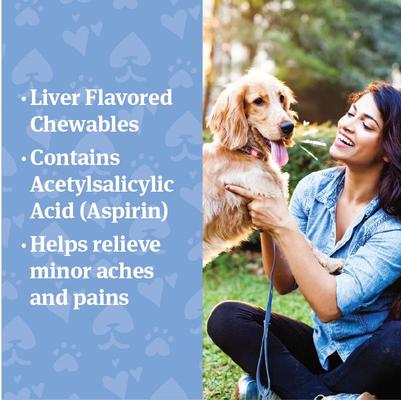 Show full view: PetArmor Aspirin Liver Flavored Chewable Tablet Pain Relief for Large & X-Large Dogs, 120-count bottle slide 5 of 8