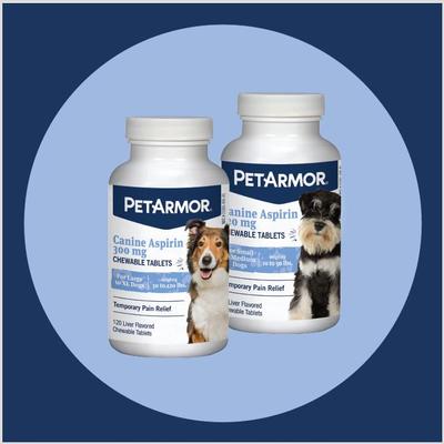 Show full view: PetArmor Aspirin Liver Flavored Chewable Tablet Pain Relief for Large & X-Large Dogs, 120-count bottle slide 7 of 8