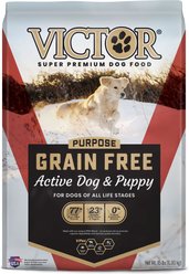 VICTOR Purpose Active Dog & Puppy Formula Grain-Free Dry Dog Food, 15-lb bag
