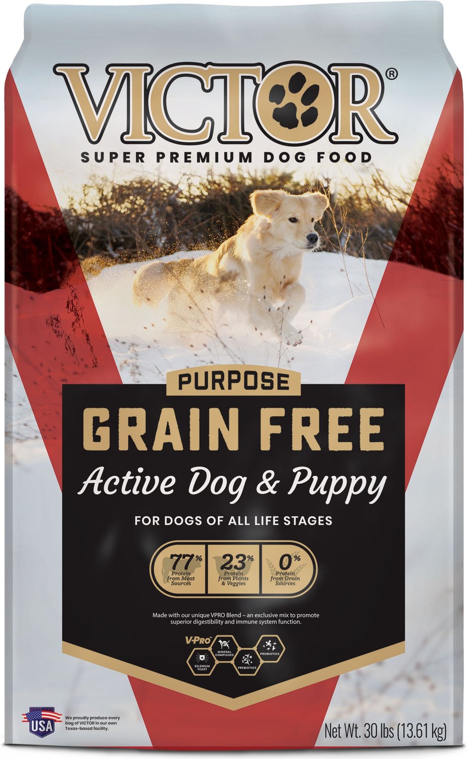 victor dog food protein