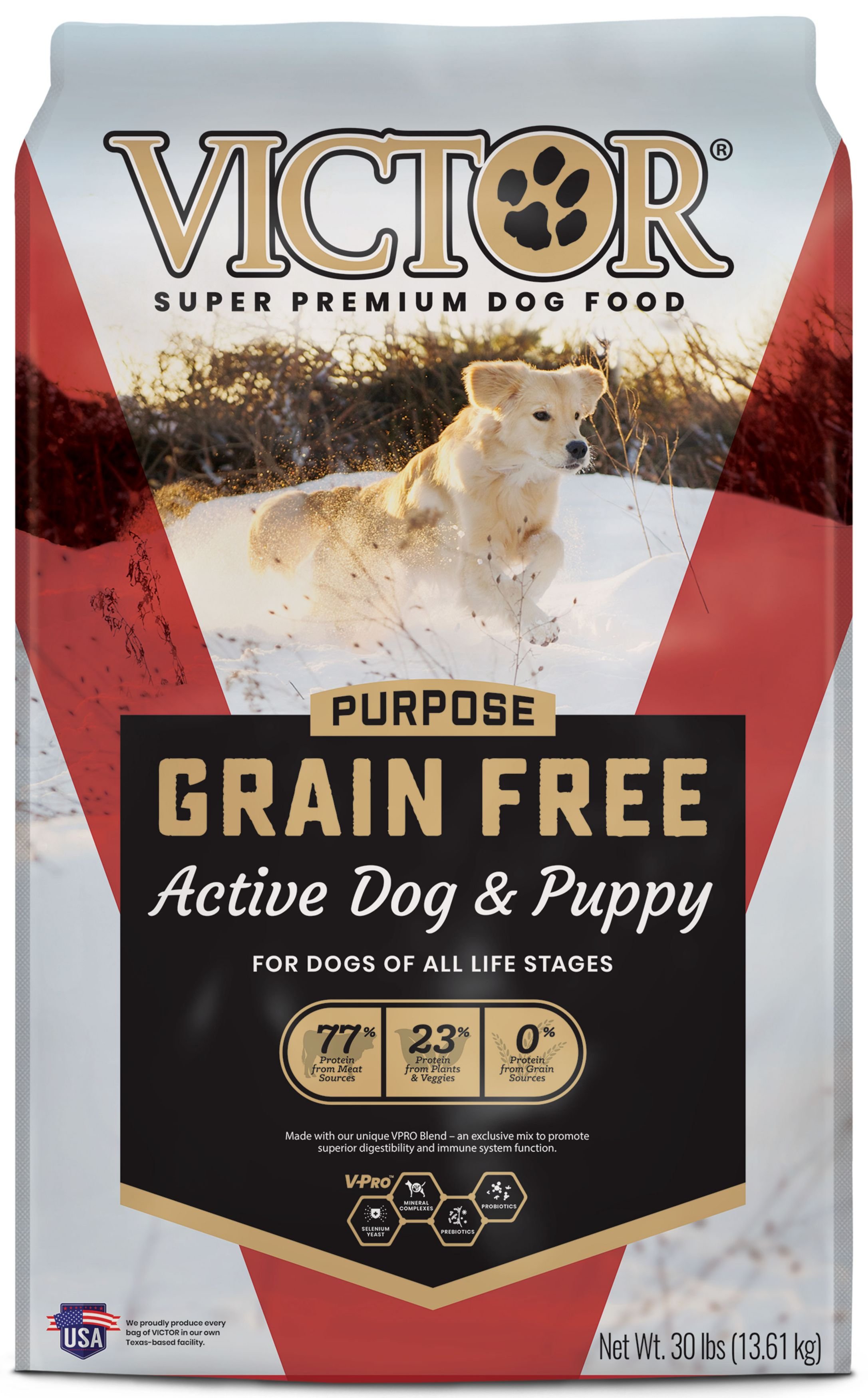 VICTOR Purpose Active Dog & Puppy Formula Grain-Free Dry Dog Food ...