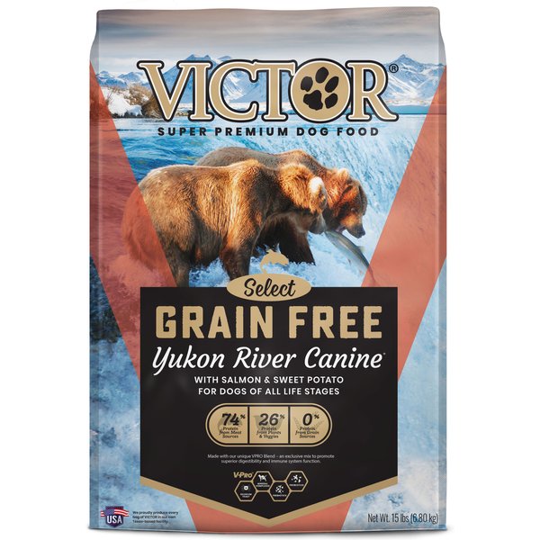 VICTOR Select Yukon River Canine Recipe GrainFree Dry Dog Food, 15lb