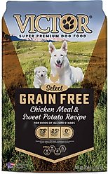 VICTOR Select Chicken Meal & Sweet Potato Recipe Grain-Free Dry Dog Food, 30-lb bag
