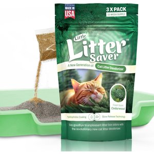 Little Savers Natural Fresh Scent Cedarwood Cat Deodorizer, 1-oz bag, 3 count