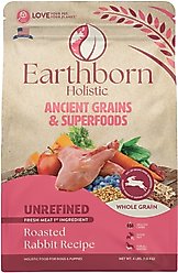 Earthborn Holistic Unrefined Roasted Rabbit with Ancient Grains & Superfoods Dry Dog Food, 4-lb bag