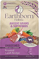 Earthborn Holistic Unrefined Roasted Lamb with Ancient Grains & Superfoods Dry Dog Food, 4-lb bag slide 2 of 8