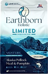 Earthborn Holistic Venture Limited Ingredient Alaska Pollock Meal & Pumpkin Grain-Free Dry Dog Food, 25-lb bag