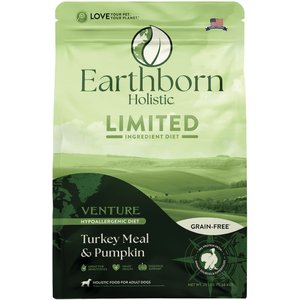 Earthborn Holistic Venture Limited Ingredient Turkey Meal & Pumpkin Grain-Free Dry Dog Food, 25-lb bag