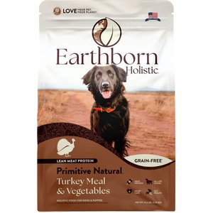 Earthborn Holistic Primitive Natural Turkey Meal & Vegetables Grain-Free Dry Dog Food, 12.5-lb bag