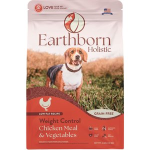 Earthborn Holistic Weight Control Chicken Meal & Vegetables Grain-Free Dry Dog Food, 4-lb bag