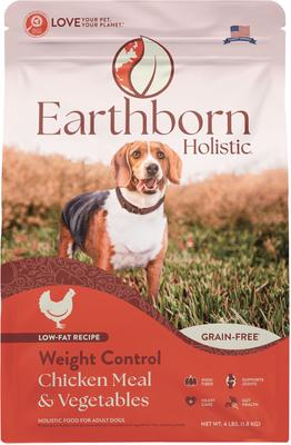 Show full view: Earthborn Holistic Weight Control Chicken Meal & Vegetables Grain-Free Dry Dog Food, 4-lb bag slide 3 of 10
