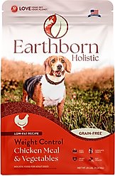 Earthborn Holistic Weight Control Chicken Meal & Vegetables Grain-Free Dry Dog Food, 25-lb bag