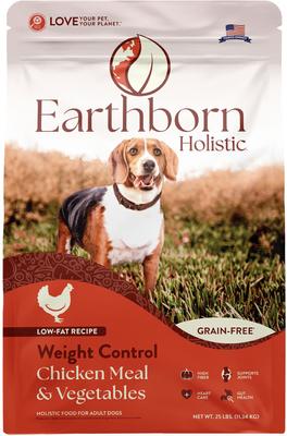 Show full view: Earthborn Holistic Weight Control Chicken Meal & Vegetables Grain-Free Dry Dog Food, 25-lb bag slide 3 of 10