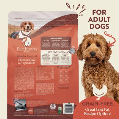Show full view: Earthborn Holistic Weight Control Chicken Meal & Vegetables Grain-Free Dry Dog Food, 25-lb bag slide 4 of 10