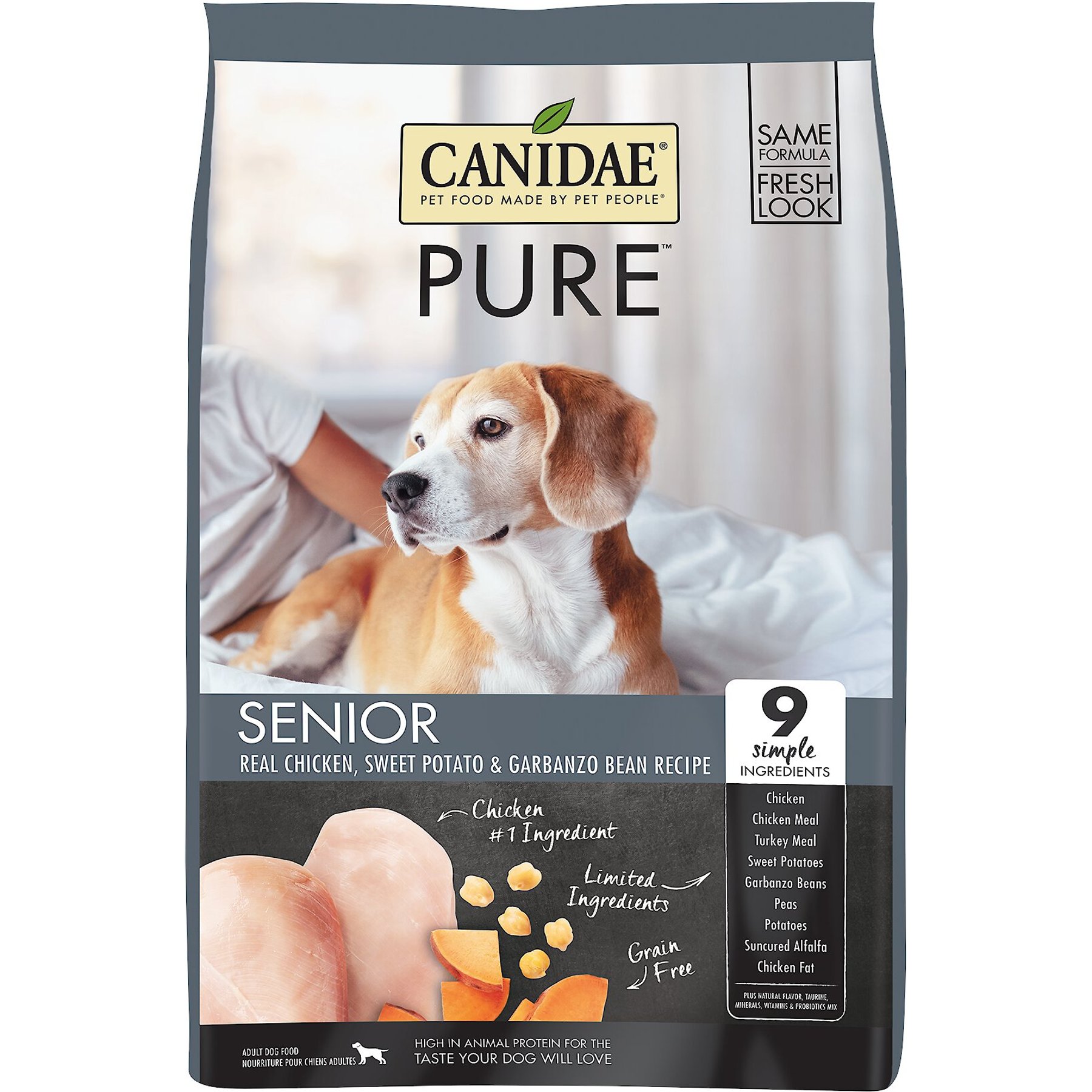 Canidae pure senior shops dog food