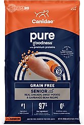 CANIDAE Grain-Free PURE Senior Limited Ingredient Chicken, Sweet Potato & Garbanzo Bean Recipe Dry Dog Food, 22-lb bag