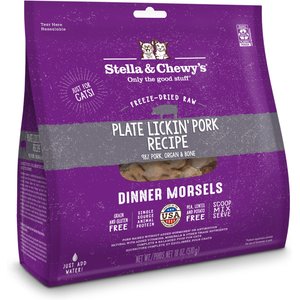 Stella & Chewy's Dinner Morsels Plate Lickin' Pork Recipe Cat Dried Food, 18-oz bag