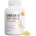 Chew + Heal Omega Skin + Coat Softgels Made with Wild-Caught Fish Oil Dog & Cat Supplement, 180 count