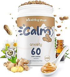 Healthy Pup Calming Peanut Butter Bliss Dog Supplement, 60 count