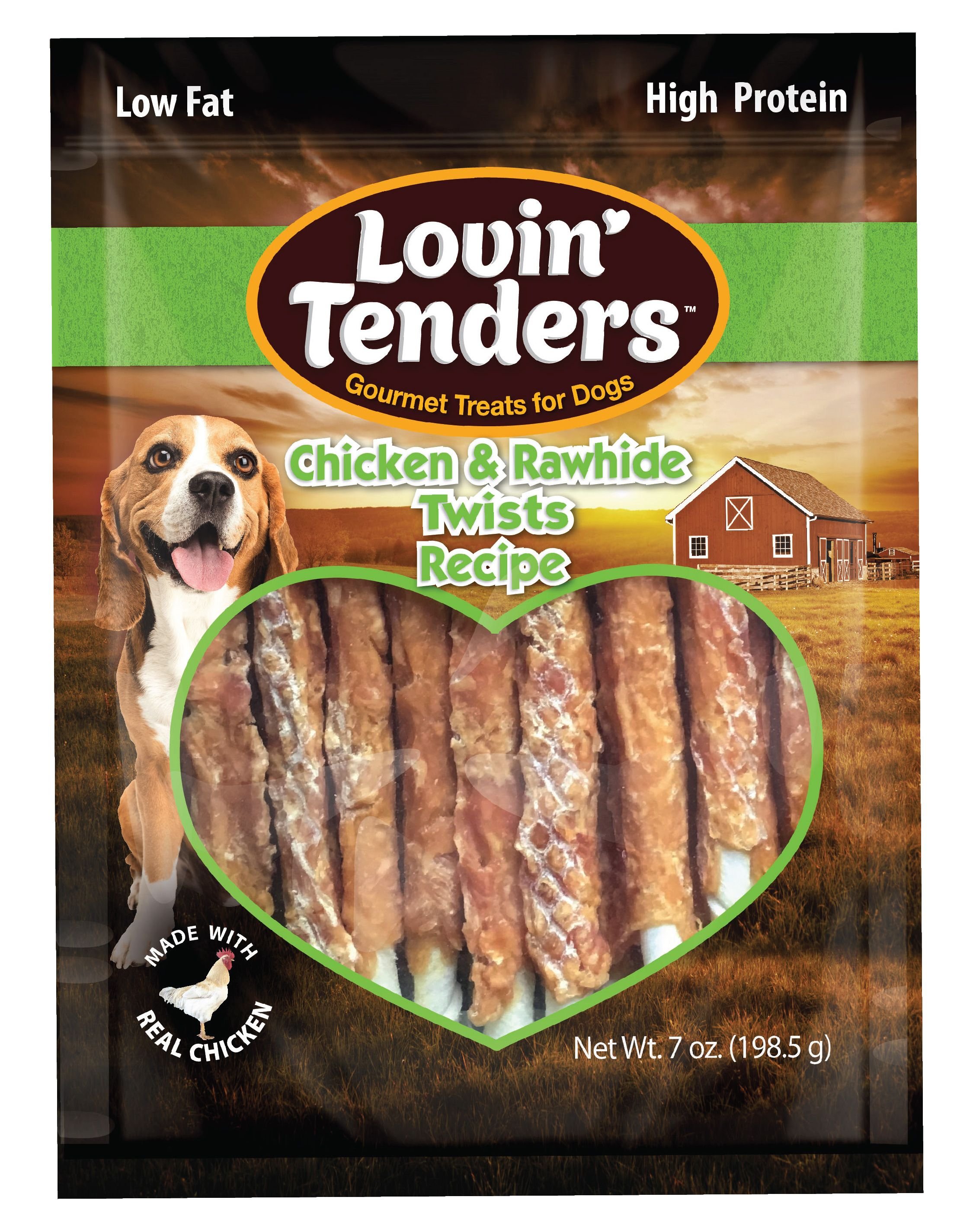 LOVIN'TENDERS Chicken & Rawhide Twists Recipe Dog Jerky Treat, 7-oz bag ...