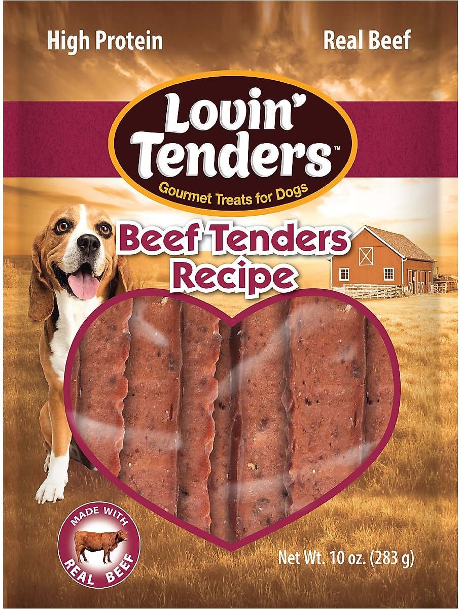 LOVIN'TENDERS Beef Tenders Recipe Dog jerky Treat, 10oz bag