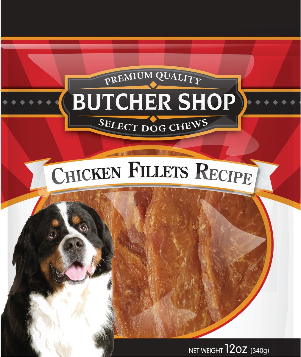 BUTCHER SHOP Chicken Fillets Dog Jerky Treat, 12oz bag