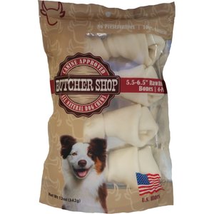 BUTCHER SHOP 5.5-6.5-in Rawhide Bones Dog Jerky Treat, 12-oz bag ...