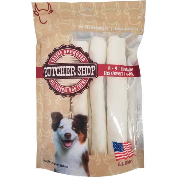 Butcher Shop 8-9-in Rawhide Retrievers Dog Jerky Treat, 10-oz bag