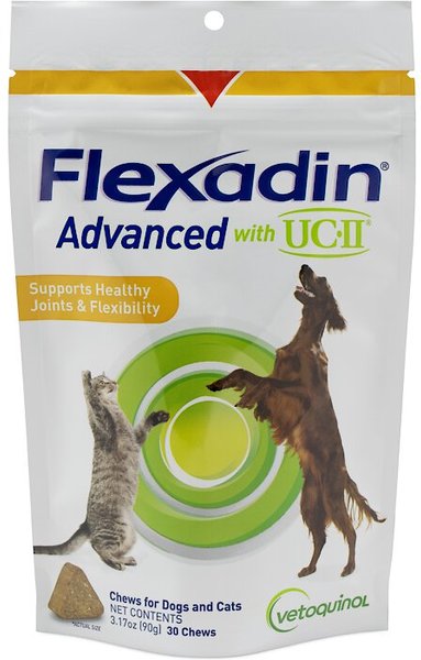 Vetoquinol Flexadin Advanced with UCII Soft Chews Joint Supplement for Dogs & Cats, 30 count slide 1 of 5