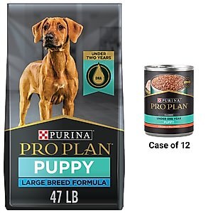 Purina Pro Plan High Protein Chicken & Rice Formula Large Breed Dry Puppy Food + Development Puppy Chicken & Rice Entree Canned Dog Food