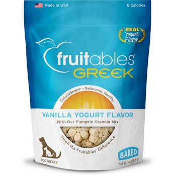 Fruitables Greek Strawberry Yogurt Flavor Crunchy Dog Treats