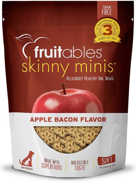 Fruitables Skinny Minis Apple Bacon Flavor Soft & Chewy Dog Treats