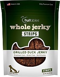 Fruitables Whole Jerky Grilled Duck Strips Dog Treats, 5-oz bag