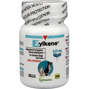 Vetoquinol Zylkene Capsules Calming Supplement for Dogs, 30 count