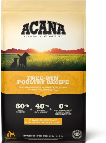 ACANA Free-Run Poultry Recipe Grain-Free Dry Dog Food, 25-lb bag slide 1 of 11
