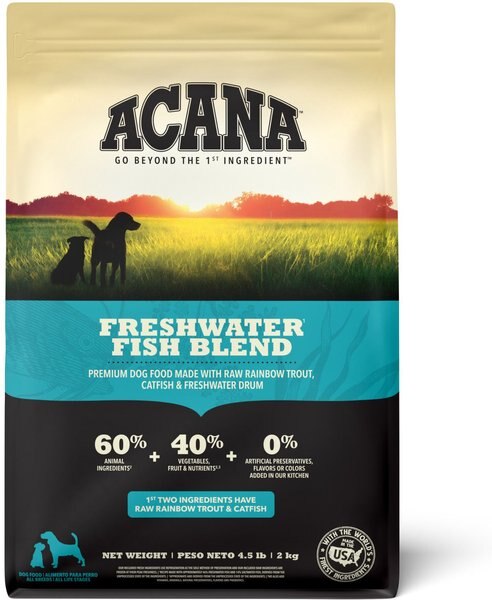 ACANA Freshwater Fish Recipe Grain-Free Dry Dog Food, 4.5-lb bag slide 1 of 11