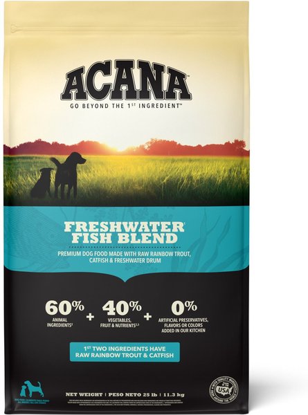 ACANA Freshwater Fish Recipe Grain-Free Dry Dog Food, 25-lb bag slide 1 of 11