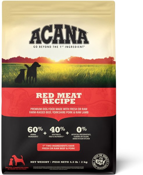 ACANA Red Meat Recipe Grain-Free Dry Dog Food, 4.5-lb bag slide 1 of 11
